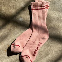 Boyfriend Sock- Vintage Pink